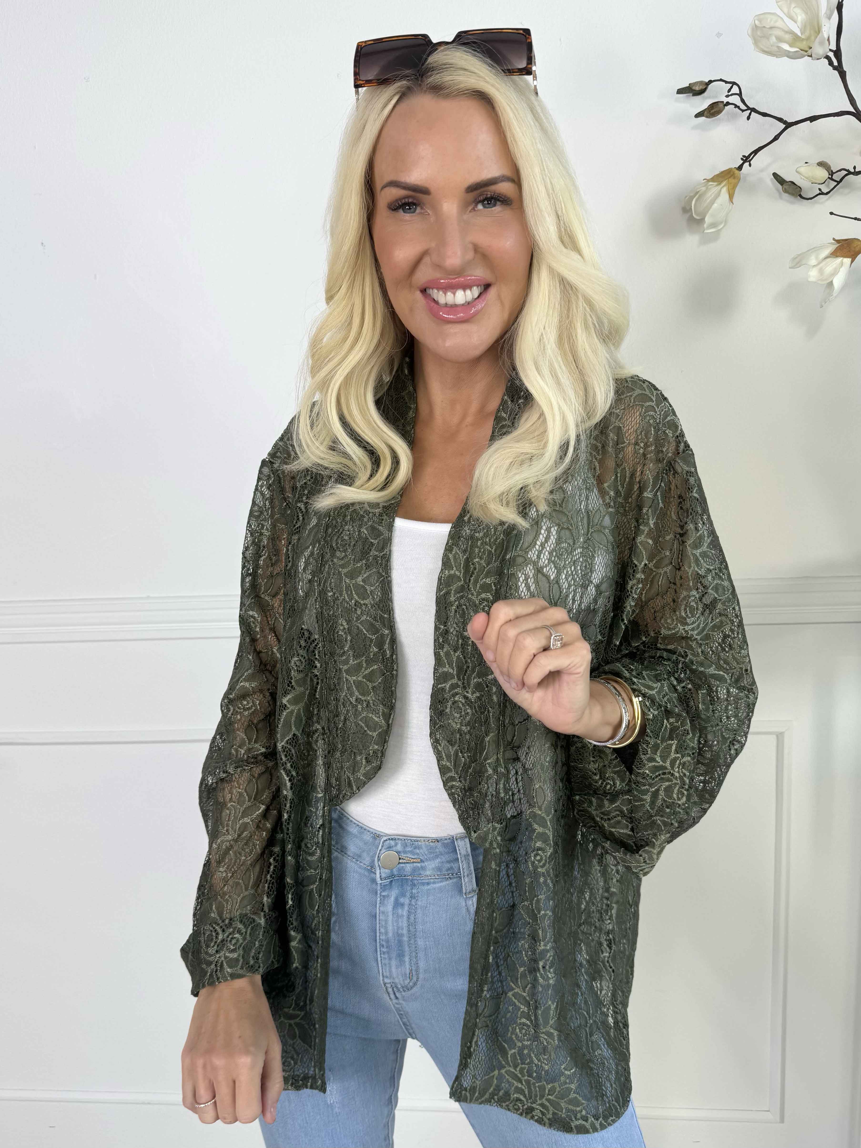 Sigga - Fin cardigan i blonder